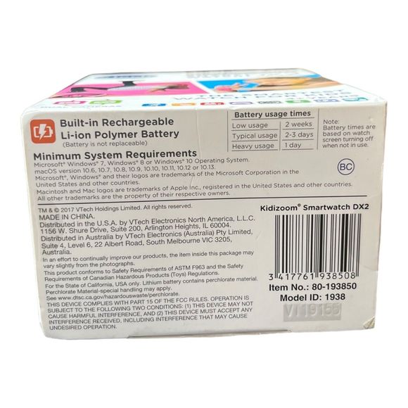 VTech KidiZoom Smartwatch DX2 Pink Smart Watch for Kids Camera Video Games NEW - Picture 5 of 5